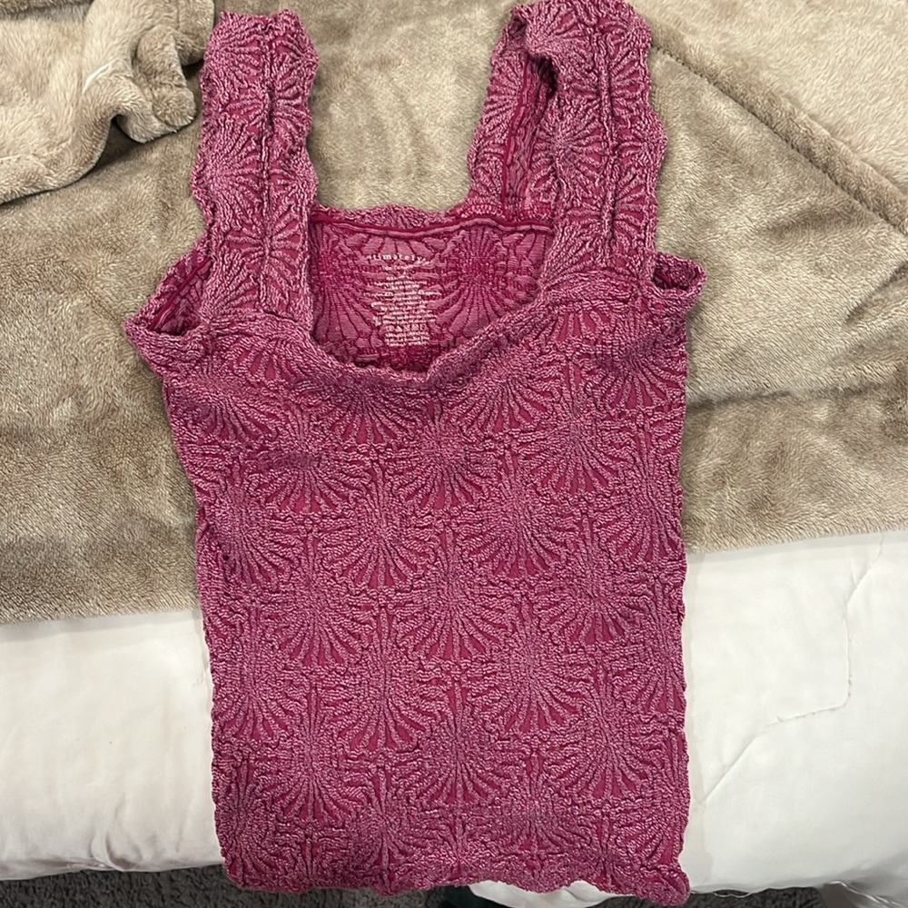 M/L free people stretch top magenta